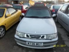 Saab 9-3 SE Turbo convertible - W736 WGT Date of registration: 27.06.2000 1985cc, petrol, 4 speed