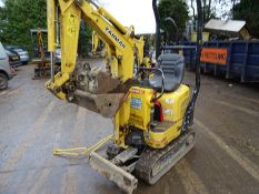 Yanmar SV08-1A(S) mini digger (2014) RDD 910 hrs 5191 c/w expanding tracks, 3 buckets. Pipes for