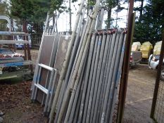 Quantity of staging boards and pole for Boss scaffolding