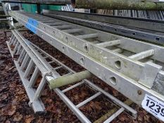 34 rung aluminium double ladder