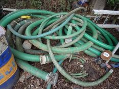 Quantity of various sized pump suction hose