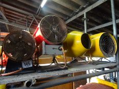 4 propane electric space heaters (3 no 240v - 1 no 110v)