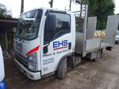 Isuzu Grafter Flat Lorry (2015) Registration No: RK15 WTR c/w manual ramp and Superwinch 2.5 tonne