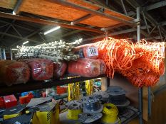 Quantity of red safety fence netting