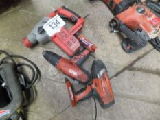 2 Hilti cordless drills & Milwaukee cordless breaker