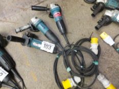 3 Makita GA5034 110v angle grinders