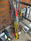 Bolt croppers, pipe wrench, Stilsons