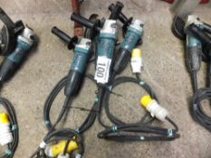 4 Makita GA5034 110v angle grinders