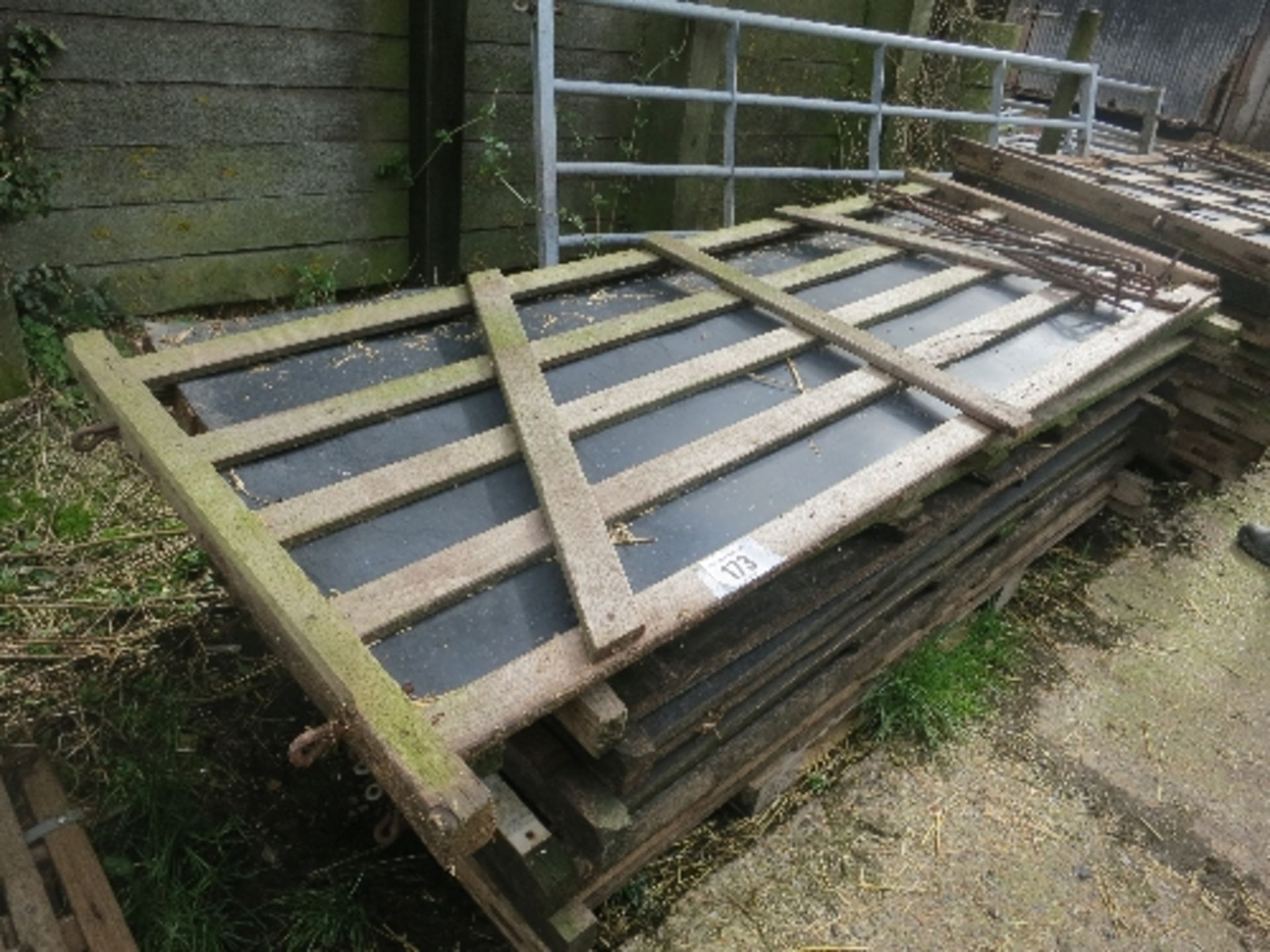 10 wooden stock board sheeted hurdles 2200x1100 approx