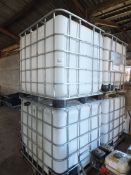 2 no 1000 litre IBC plastic tanks