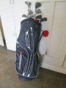 Golf bag and assorted clubs