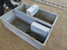 2 galvanised water troughs