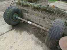 Trailer axle and wheels