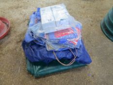 5 tarpaulins and 4 boxes of dust masks