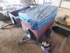 High sided car trailer with spare wheel (length 4ft)