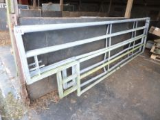 2 no 14ft galvanised heavy duty gates with cut out to go over water trough