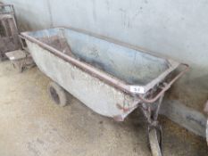 Galvanised feed barrow