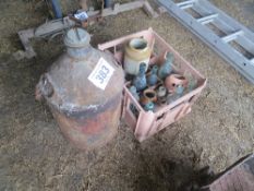 Oil and old bottles
