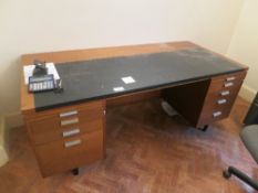 Twin pedestal office desk