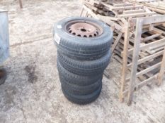 5 no 175/70 R13 wheels and tyres - good tread
