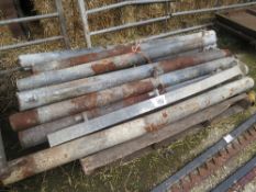 12 galvanised gate posts