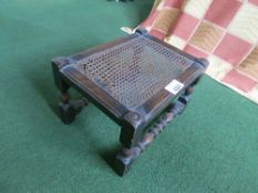 Cane seated stool