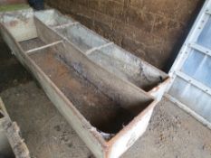 2 galvanised field water troughs