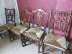 4 assorted dining room chairs