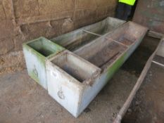 2 galvanised field water troughs