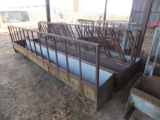 3 no 15ft diagonal barrier feed troughs