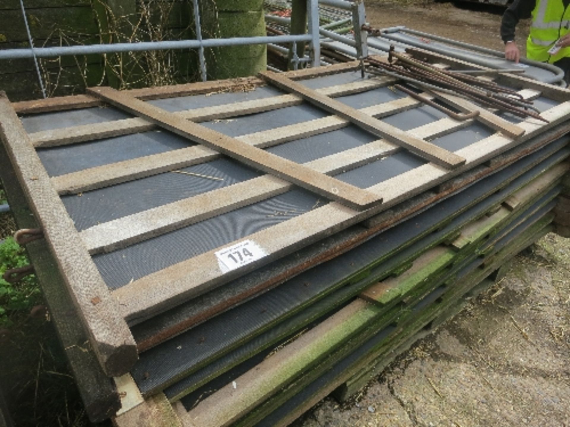 10 wooden stock board sheeted hurdles 2200x1100 approx