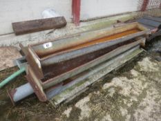 6 galvanised feed troughs