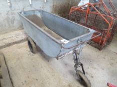 Galvanised feed barrow