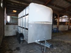 Ifor Williams TA10 tandem axle livestock trailer with partition