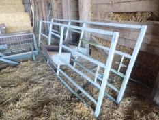 2 no 12ft galvanised heavy duty yard gate with 2 no 2ft 6in feed troughs