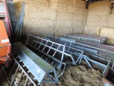4 no 10ft, 1 no 15ft cattle rack and manger feed system