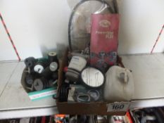 Box of spares & mountings