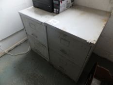 2 no 2 drawer metal filing cabinets