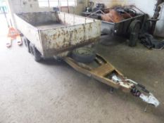 Twin axle 2.5 tonne drop-side trailer c/w spare wheel & ball hitch