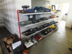 3 bays of showroom display shelves (contents not included)