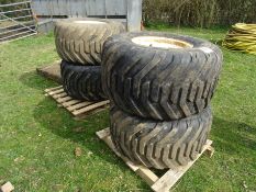 Flotation tyres to suit tractor