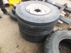 3x 7.50x16 Ford wheels & tyres