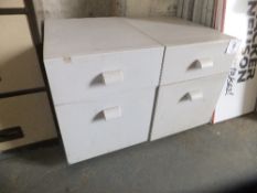 2x 2 drawer pedestal units