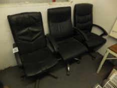 3 swivel chairs