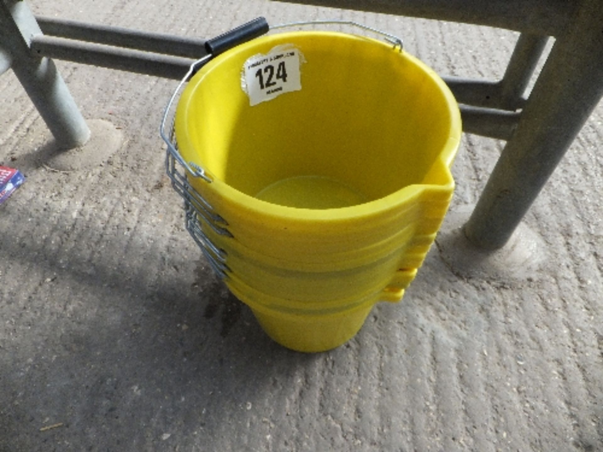 12 yellow buckets