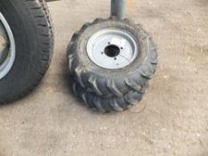 2 no 400 x 8in mower tractor wheels