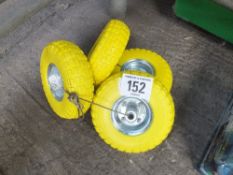 4 puncture proof sack truck wheels