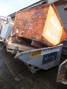 Forklift tipping skip x2