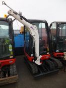 JCB 801.8 mini digger with cab (2011) 3359 hrs  0 buckets, dipper missing, RDD