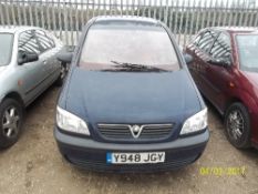 Vauxhall Zafira 16V Club - Y948 JGY Date of registration: 16.06.2001 1598cc, petrol, manual, blue